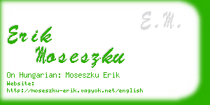 erik moseszku business card